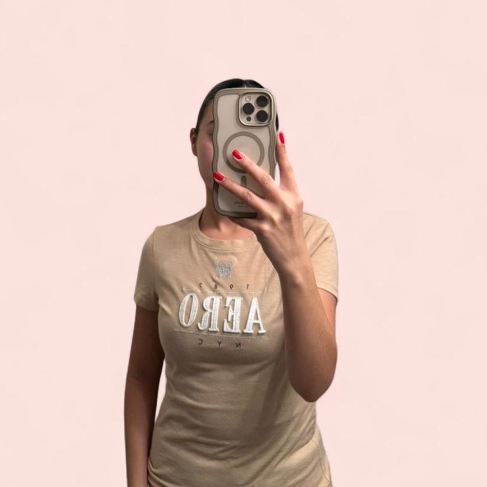 Aeropostale Brown Classic Crew Tee